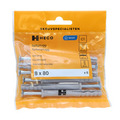 Spikplugg 8 x 80 mm inkl. skruv 6-pack Heco